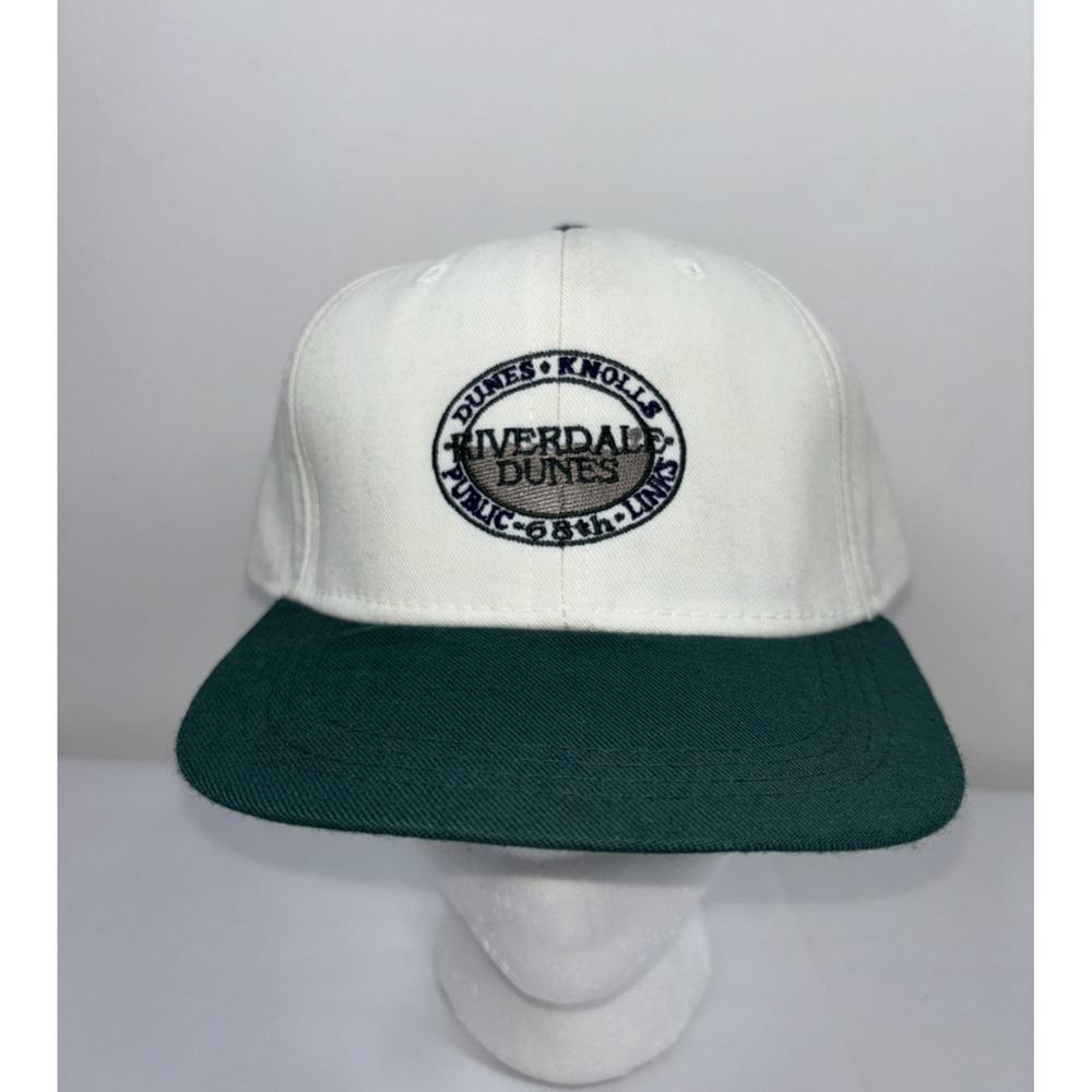VTG Riverdale Dunes Country Club Embroi‎ Logo Two-tone Strapback Golf Hat RARE